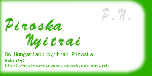 piroska nyitrai business card